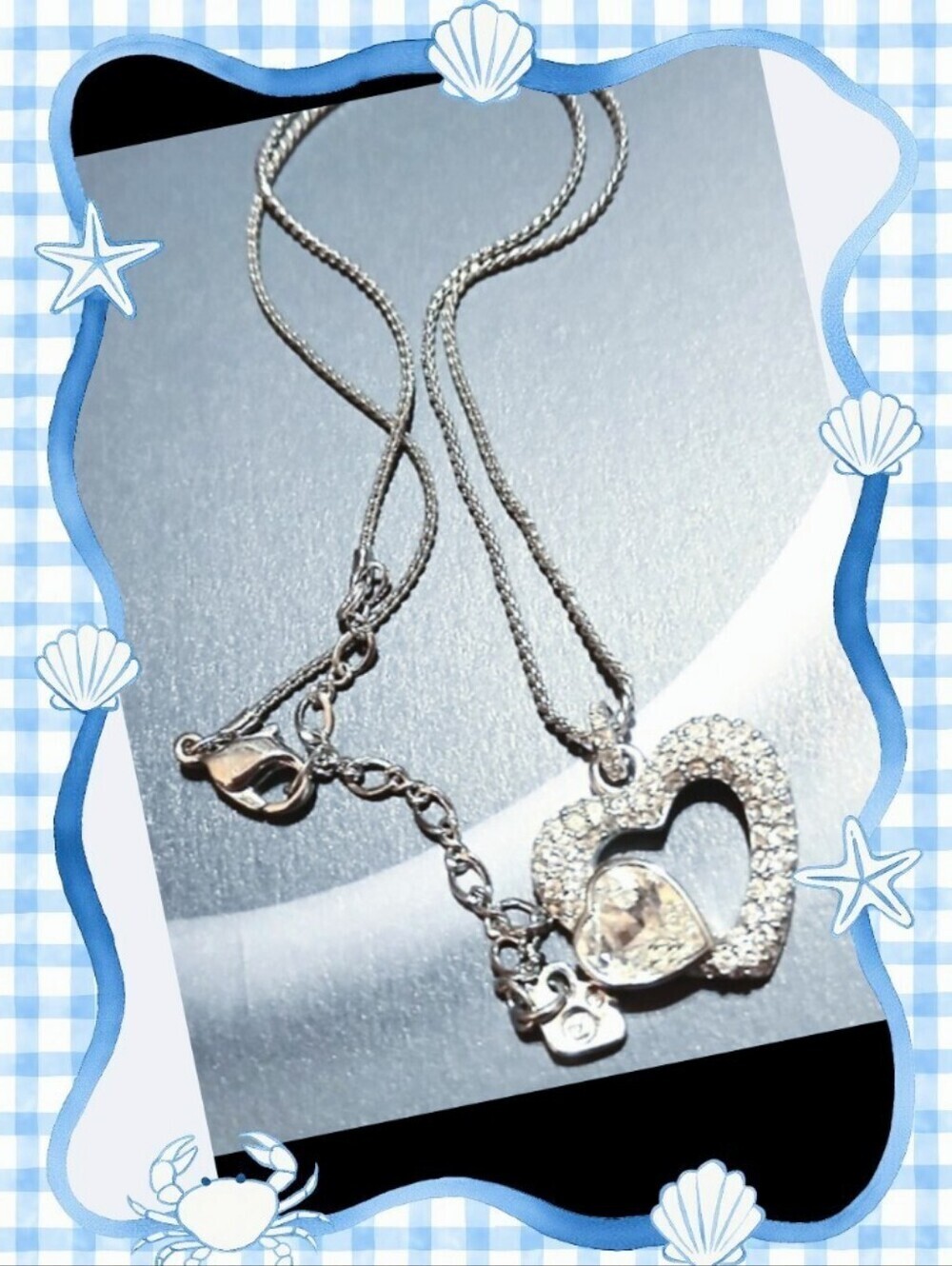 Swarovski signed Crystal Heart Necklace